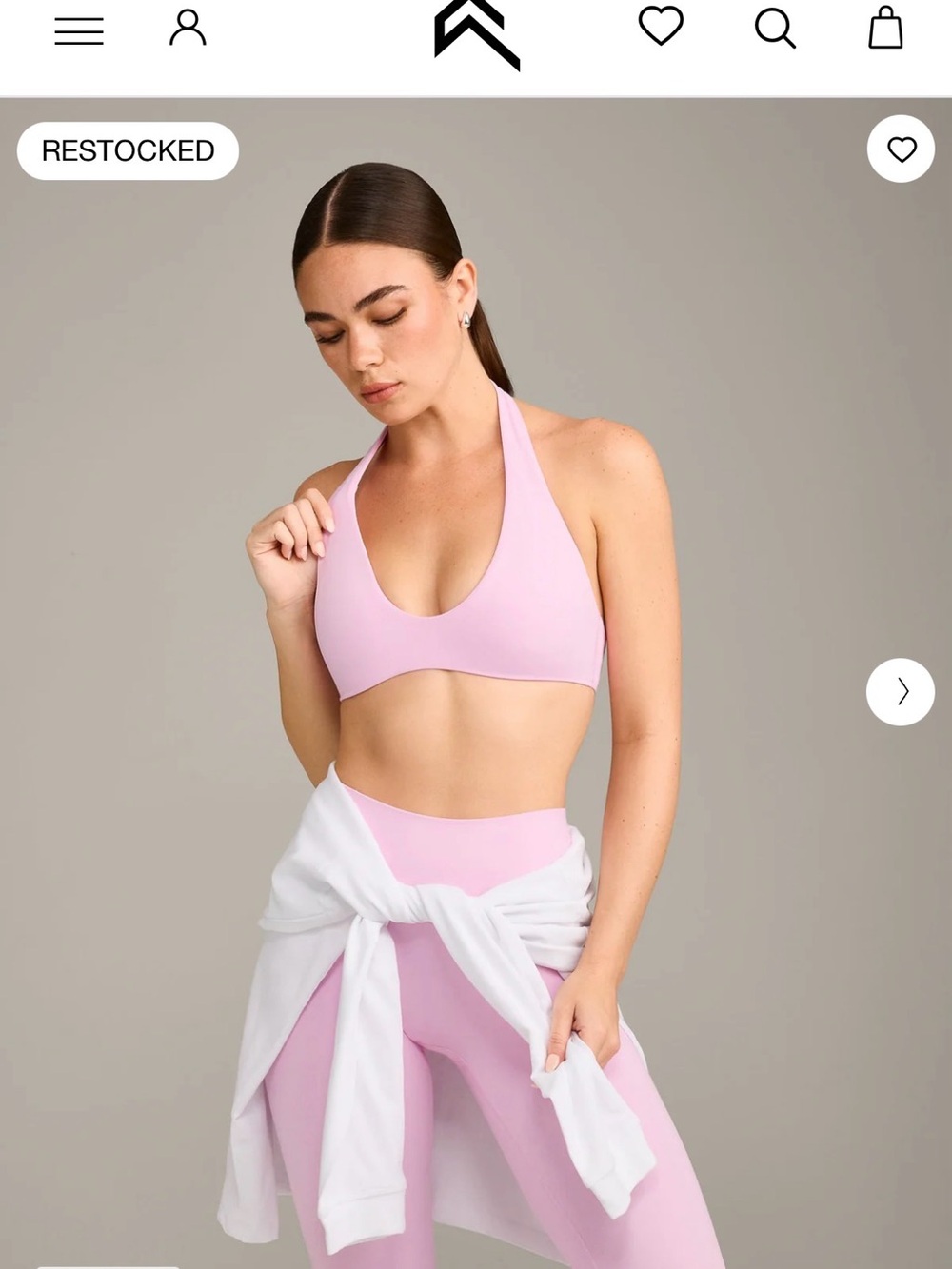 Oner Active Light Pink Halter Sports Bra NWT S - Picture 2 of 5
